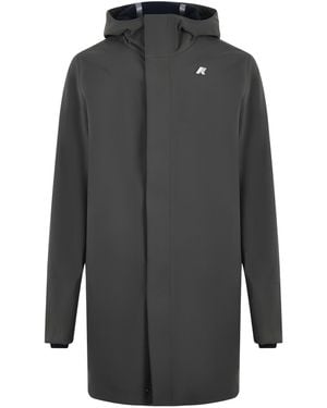 K-Way Slim Fit Hooded Coat - Grey