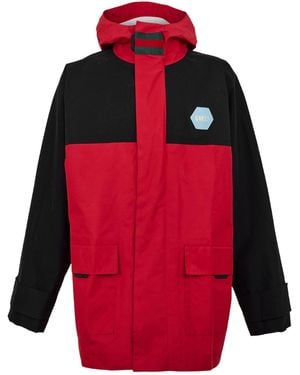Gucci Color Blocked Parka - Red