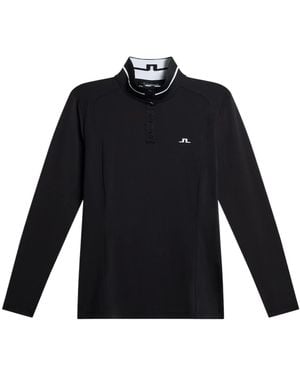 J.Lindeberg Hertta Long Sleeve Polo - Blue