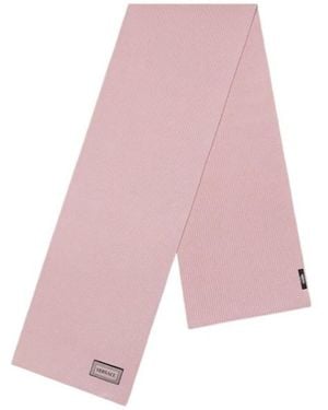 Versace Logo Patch Knitted Scarf - Pink
