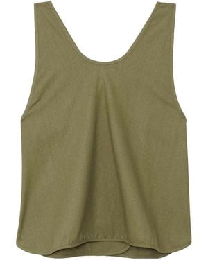 Baserange Sleeveless Round Neck Top - Green