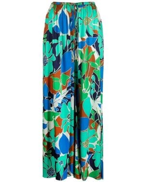 Cult Gaia Alaia Floral-Print Pants - Blue
