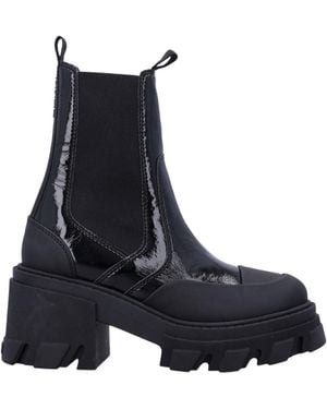 Ganni Chunky-Sole Heeled Chelsea Boots - Blue