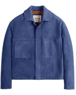 Tod's Long-Sleeved Casual Jacket - Blue