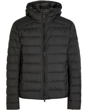 Canada Goose Hooded Horizontal Quilting Lightweight Down Jacket - Black