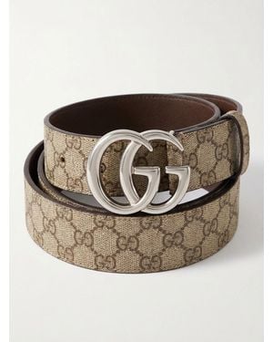 Gucci Gg Marmont Thin Belt - Metallic
