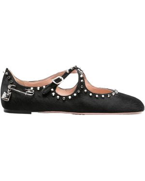 Bally Leather Ballet Flats - Black