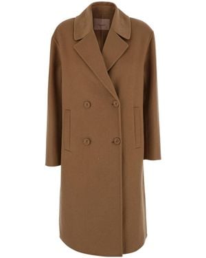 Twinset Logo Coat - Brown