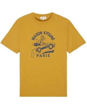 Maison Kitsuné Short-Sleeved T-Shirt - Yellow