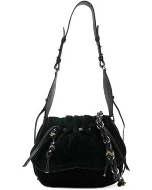 Isabel Marant Bolton Suede Shoulder Bag - Black