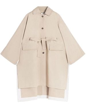 Lanvin Spread-Collar Coat - Natural