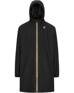 K-Way Long Waterproof Jacket - Black