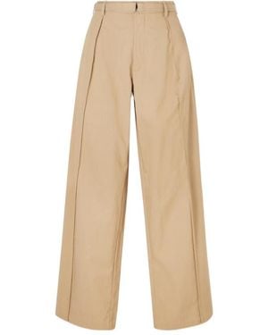 Co. Casual Trousers With Belt Loops - Natural