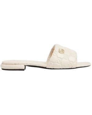 Gucci Slide Sandal With Double G - White