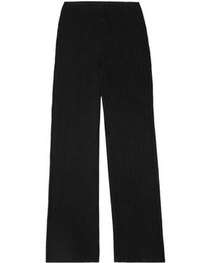 Skims Wide-Leg Casual Trousers - Black