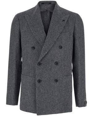 Tagliatore Double-Breasted Blazer - Gray