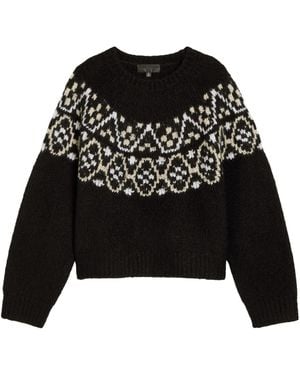 Nili Lotan Fair Isle Pattern Jumper - Black