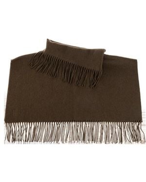 By Malene Birger Turtla Fringed Turtleneck Scarf - Brown