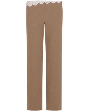 Magda Butrym Scallop-Waist Trousers - Natural