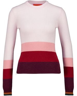 La DoubleJ Two-Tone Crew-Neck Jumper - Red