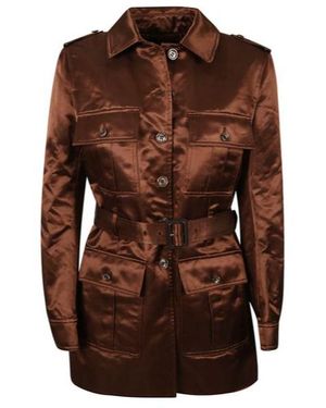 Tom Ford Lustrous Duchesse Safari Jacket - Brown