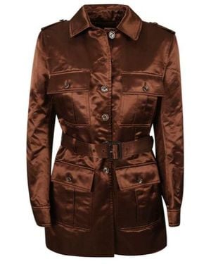 Tom Ford Lustrous Duchesse Safari Jacket - Brown