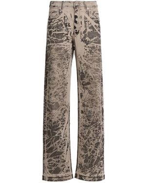 Rick Owens Geth Denim Mid Rise Baggy Jeans - Gray