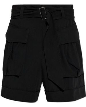 Lanvin Belted Cargo Shorts - Black
