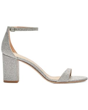 Stuart Weitzman Round-Headed High-Heeled Sandals - White
