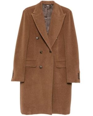 Canali Long-Sleeved Coat - Brown