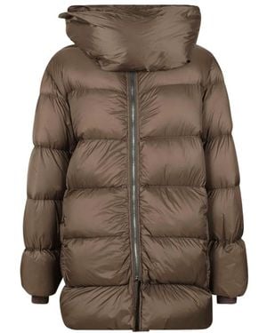 Rick Owens Logo Down Jacket - Brown