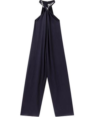 Stella McCartney Ball-Chain Halterneck Jumpsuit - Blue