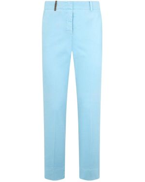 Peserico Straight-Leg Trousers - Blue