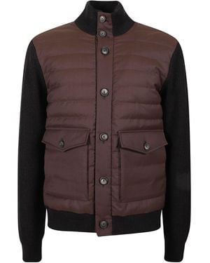 Herno Turtleneck Cotton Jacket - Brown