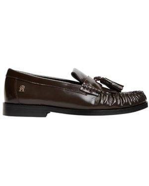 Tommy Hilfiger Tassel Loafers Flat Shoes - Black