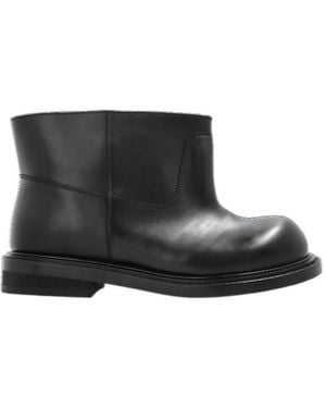 Moschino Round-Toed Ankle Boots - Black
