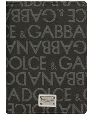 Dolce & Gabbana Logo Plaque Card Holder - Grey