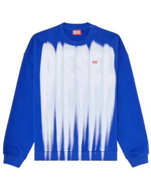 DIESEL Boxt Logo Print Sweatshirt - Blue