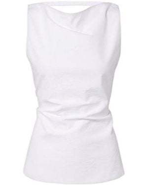 Rohe Draped Cotton-Blend Top - White