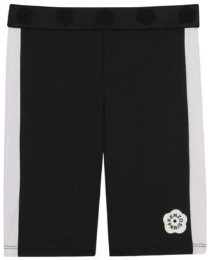 KENZO Floral-Logo Shorts - Black