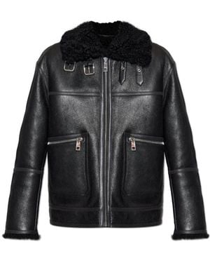 Dolce & Gabbana Shearling Jacket - Black