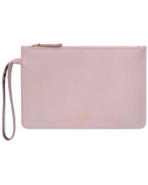 Burberry Leather Zip Pouch - Pink