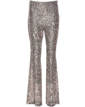 Liu Jo Sequinned High-Waisted Pants - Gray
