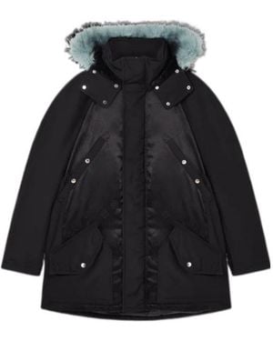 CASABLANCA Hooded Long-Sleeve Parka - Black