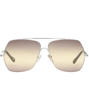 Chloé Geometric Brand Sunglasses - White