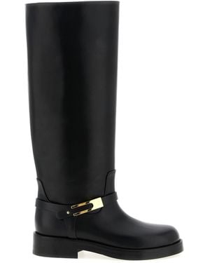 Elisabetta Franchi Round-Toe Boots - Black