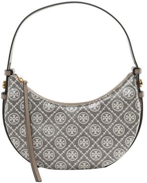 Tory Burch Romy T Monogram Shoulder Bag - Grey