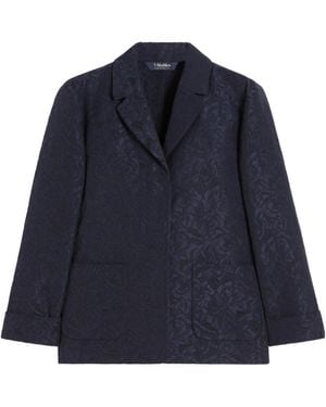 Max Mara 'S Smmgioire Floral-Jacquard Jacket - Blue
