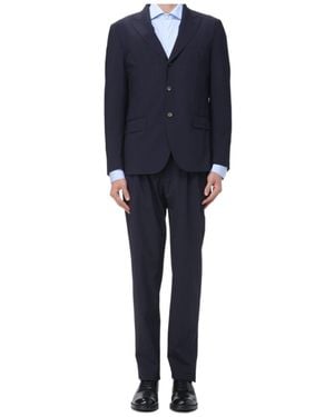 Eleventy Single-Breasted Wool-Blend Suit - Blue
