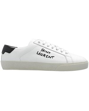 Saint Laurent Sl/06 Court Trainers - White